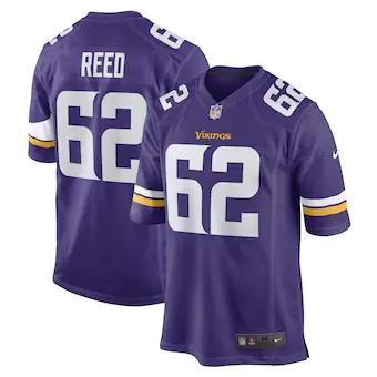 mens nike chris reed purple minnesota vikings game player j